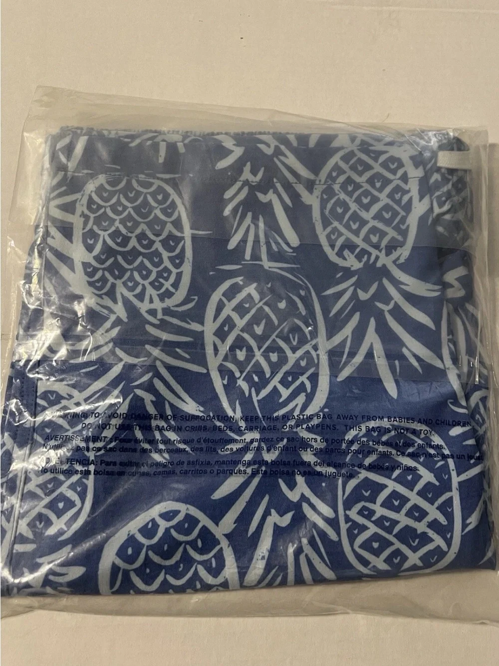 Chubbies Navy and White Pineapple Print Swim Trunks